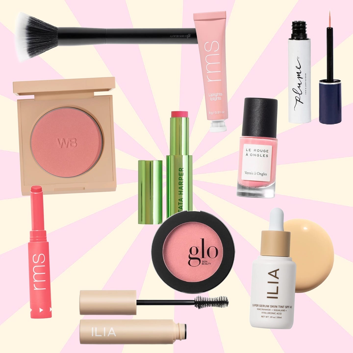 A collage of high-end beauty products, including makeup, skincare, and nail polish, from various luxury brands available at Etiket.