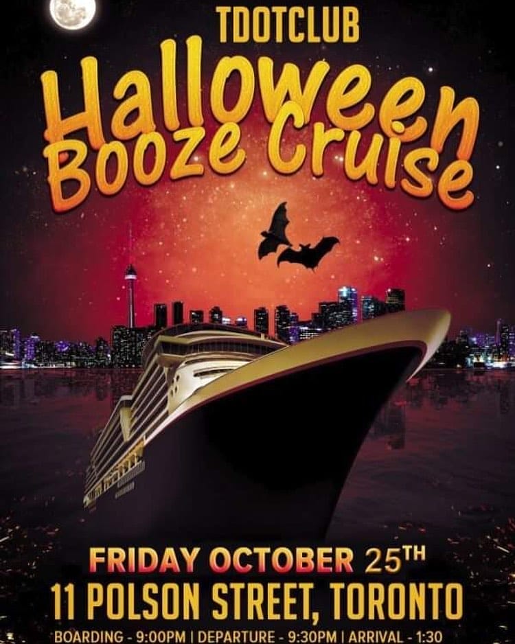TDOTCLUB Halloween Booze Cruise What To Do This Week in Toronto (October 21 to 27)