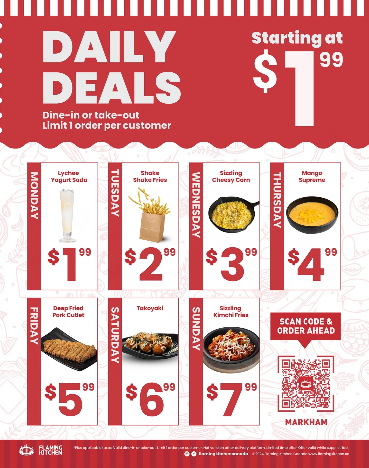 Flaming Kitchen Daily Deals