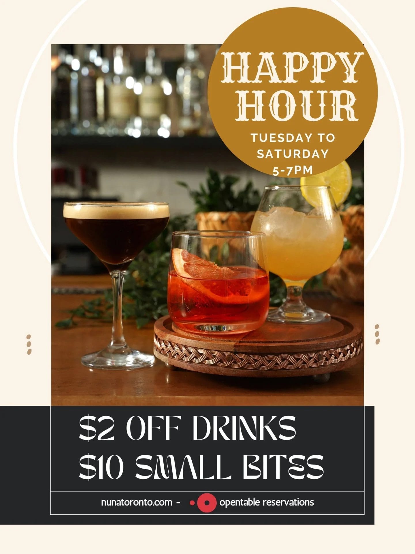 Nuna Toronto Happy Hour