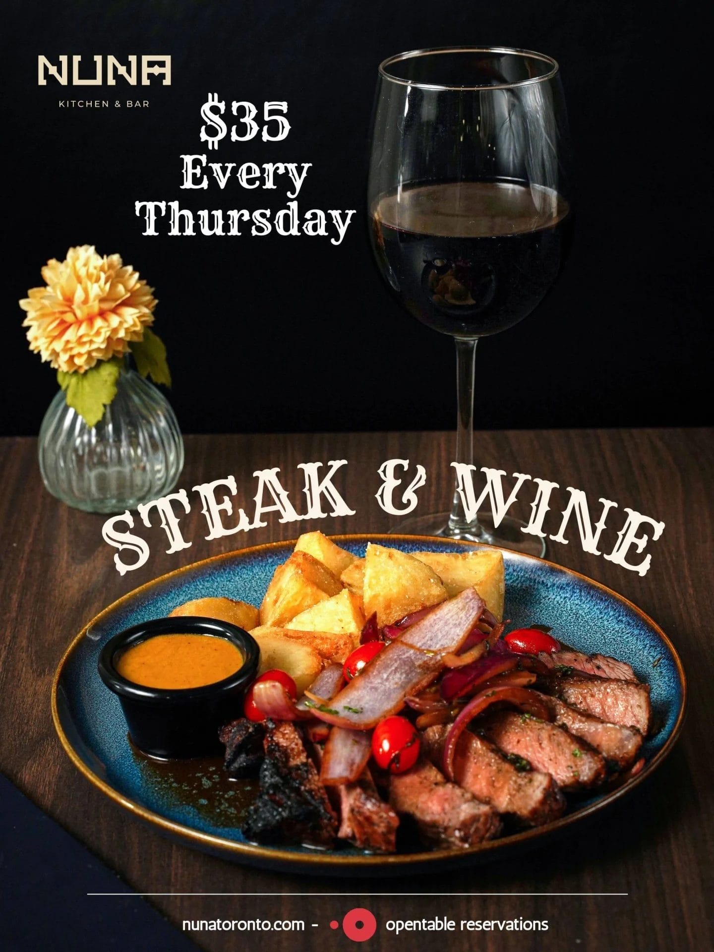 Nuna Toronto $35 Steak and Wine