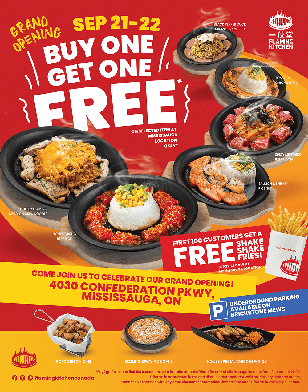 Flaming Kitchen Grand Opening Deal: Buy 1 Get 1 Free