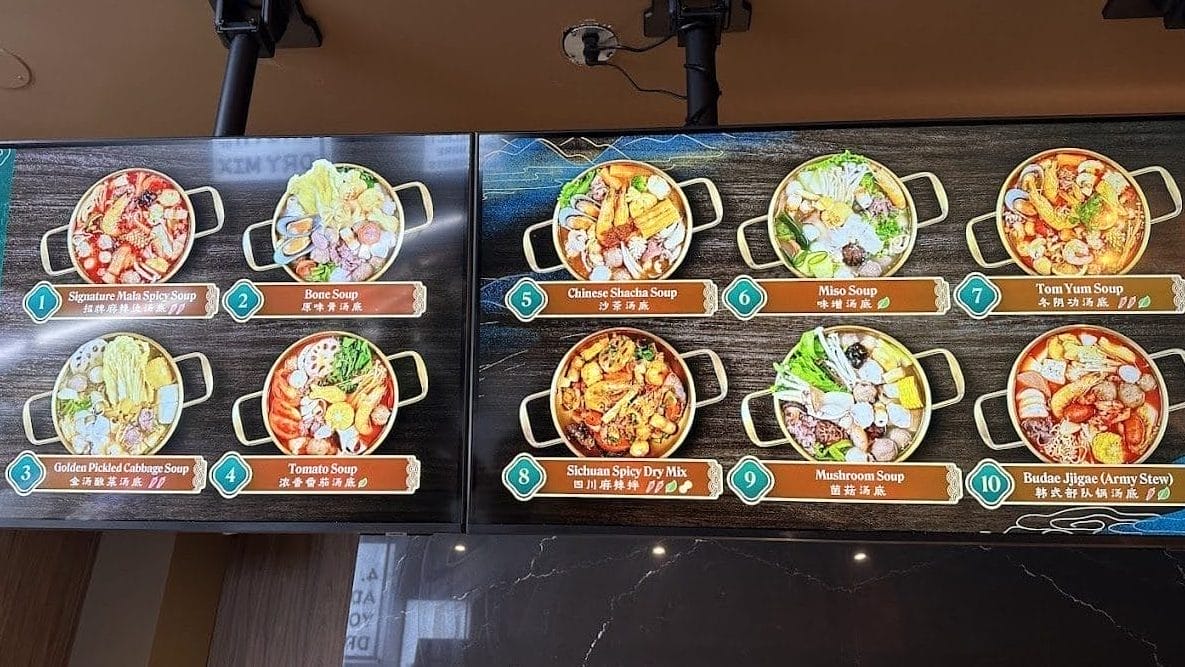 Souper Hotpot and Tea Menu