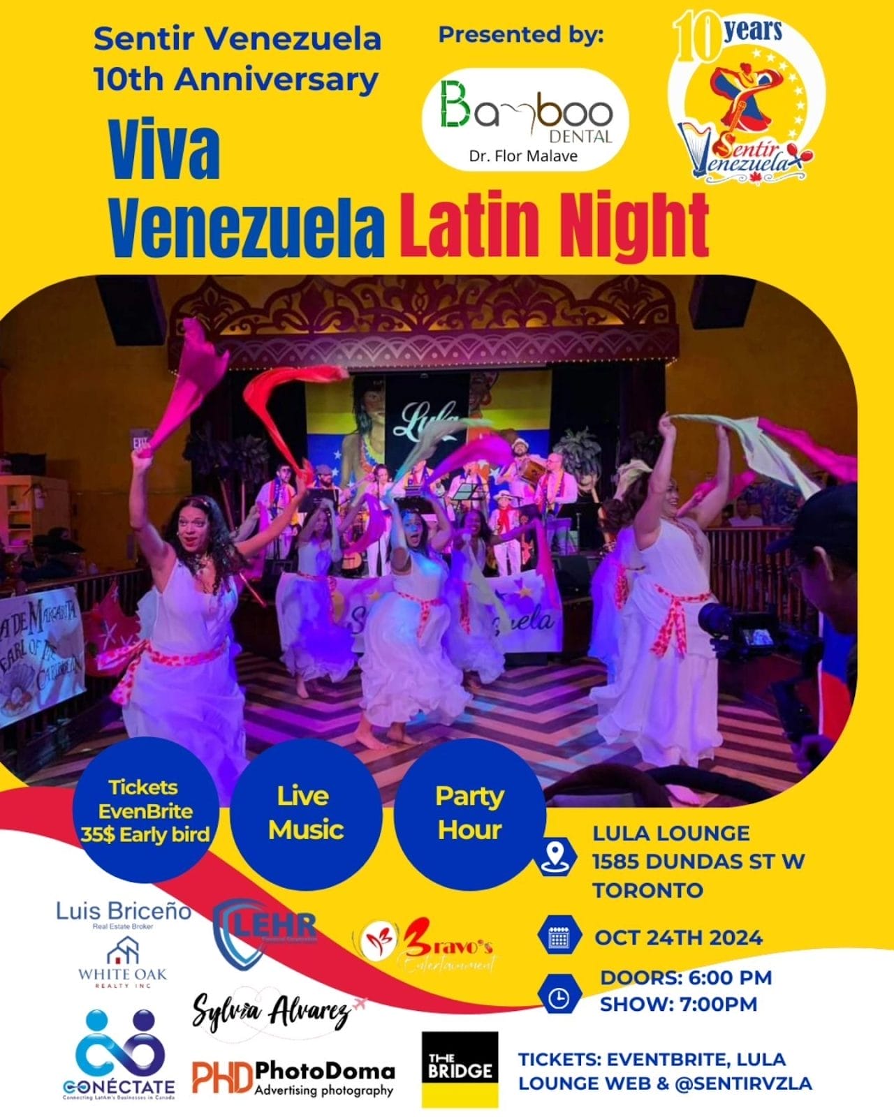 Sentir Venezuela 10th Anniversary – Viva Venezuela! Latin Night Best Things To Do In Toronto This October 2024
