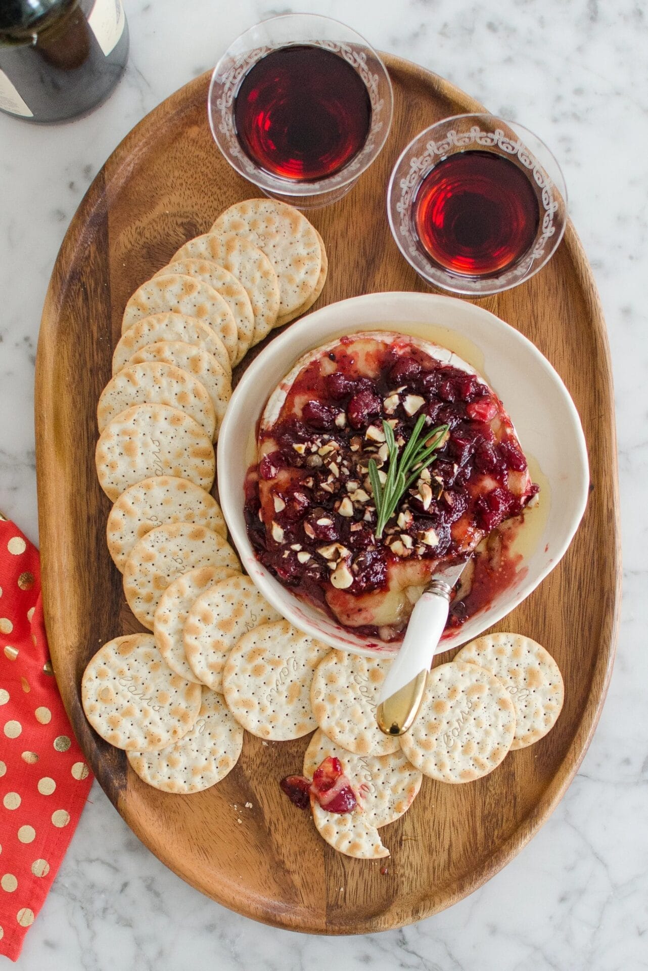 Cranberry & Brie Flowers