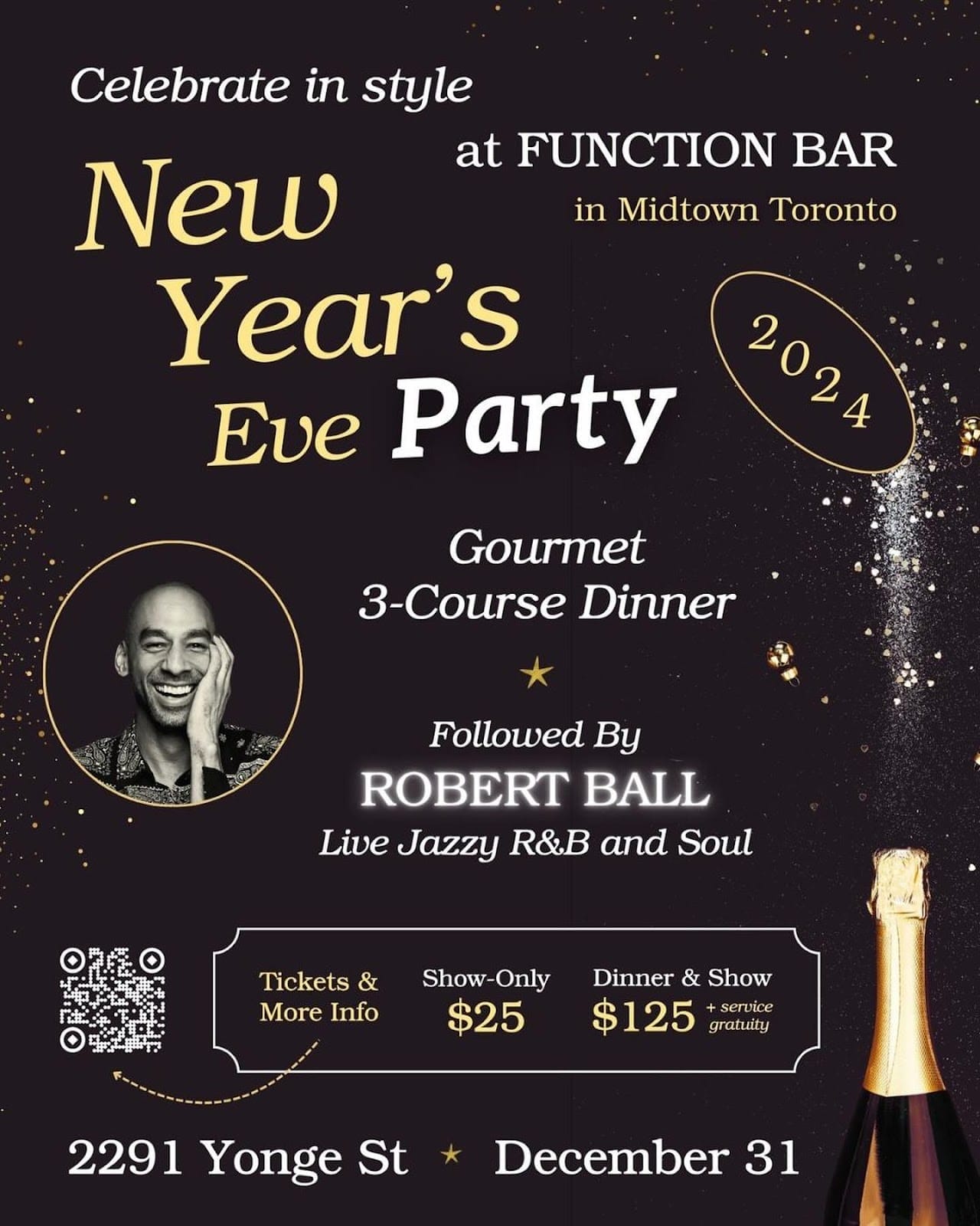 glamorous New Year's Eve celebration