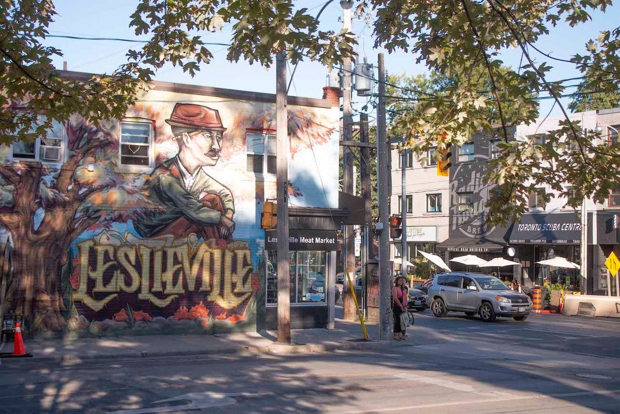 A mural at Leslieville neighborhood at Toronto's east-end.