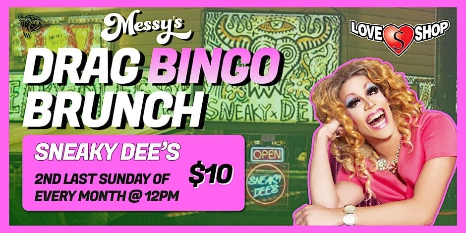 Sneaky Dee's Drag Bingo Brunch Poster.