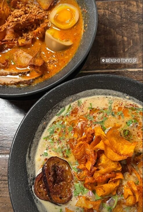 Kelvin & Melissa instagram story showing mensho tokyo sf place