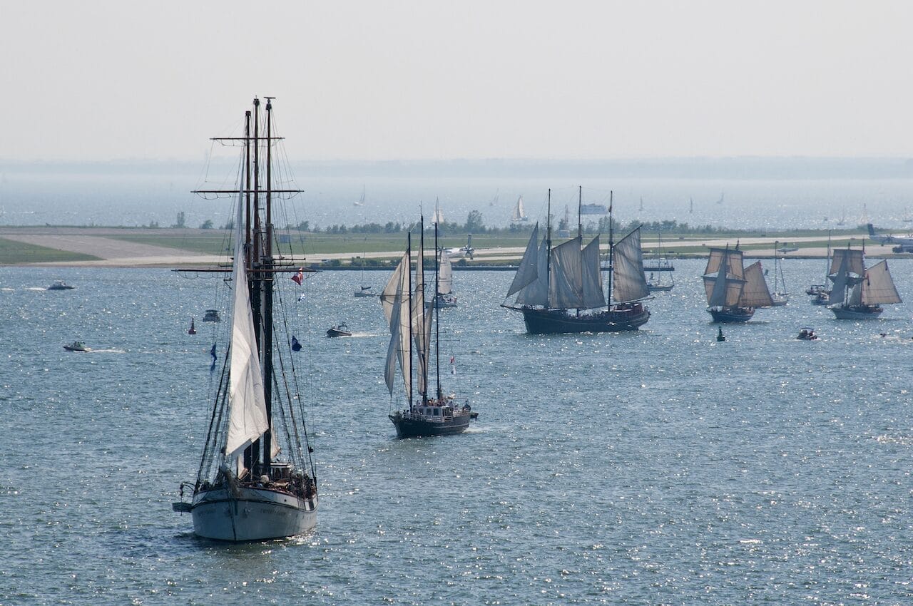Tall ships at the Toronto Waterfront Festival.
