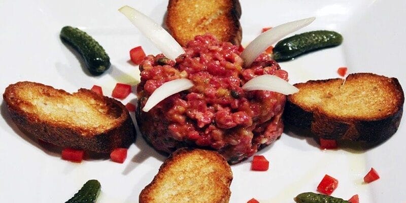 Tartare recipe from Chez Pierre Bistro. Breakfast meal from Sloan's Restaurant. Restaurant's to visit for Coachella 2025.