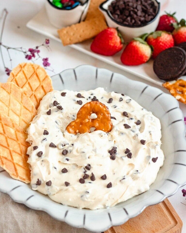A spread of the Booty dip dessert with different dipping pairings
