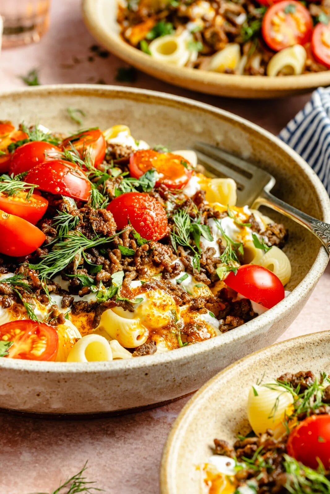Creamy Garlic Turkish Pasta