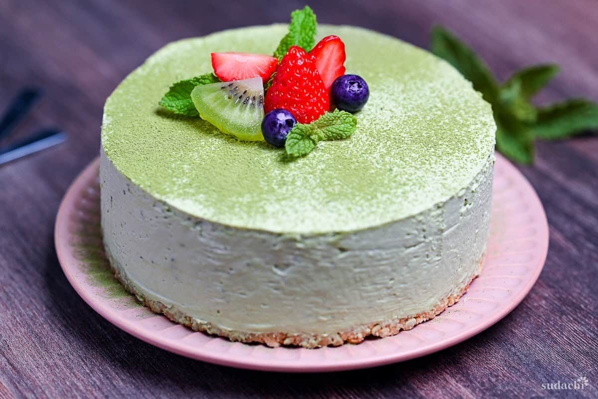 No-bake matcha cheesecake