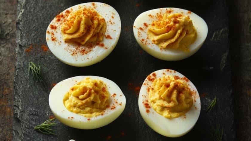 Deviled Eggs with fresh herbs