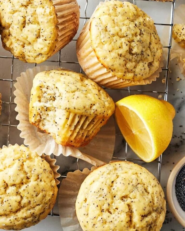 Lemon Poppy Seed Muffins Freshly Baked Treat for Spring Mornings