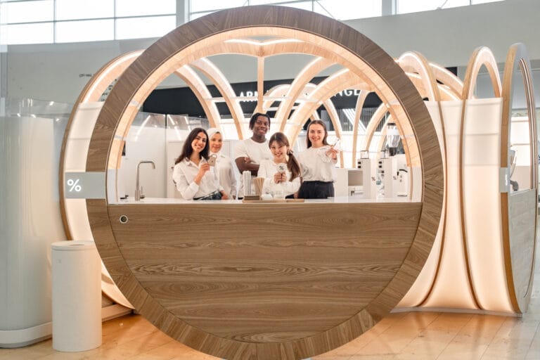 % Arabica Expands to Square One with a Striking New Coffee Kiosk Designed by Precht