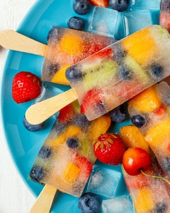 Frozen Fruit Popsicles
