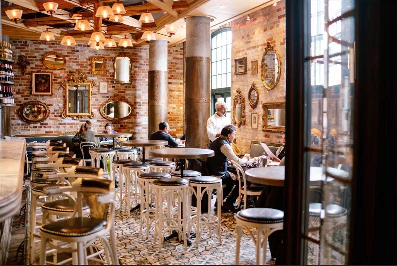 seating and atmosphere at cluny