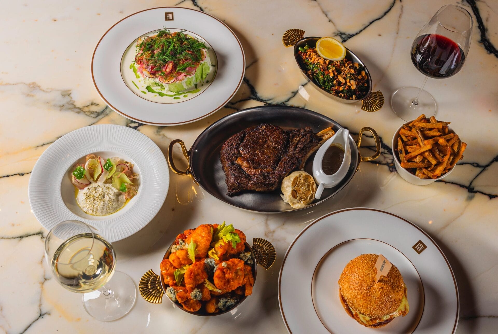 signature dishes of the restaurants on a table