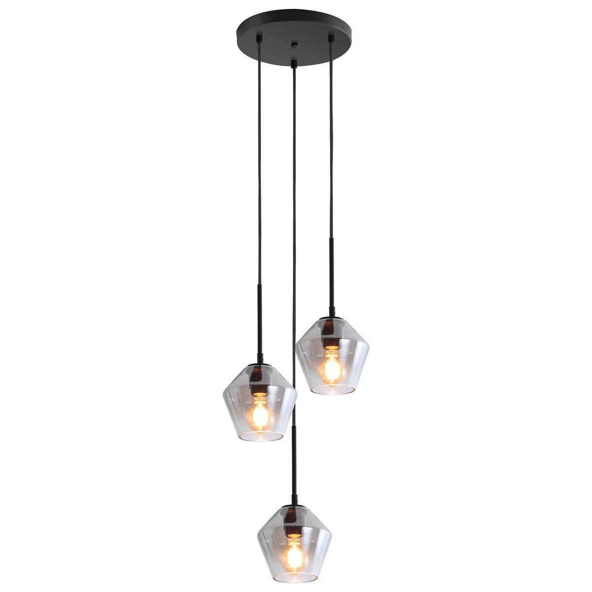 Grammercy Pendant 3 Lights Black Matte