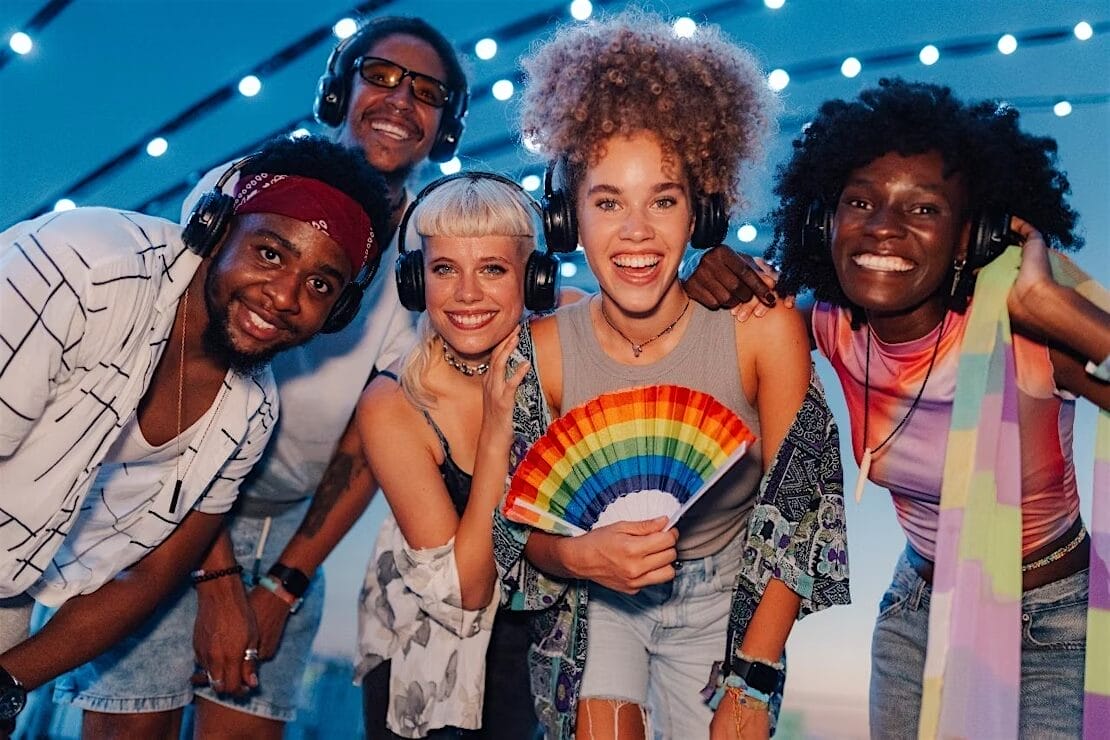 diverse group of kids looking at the the camera