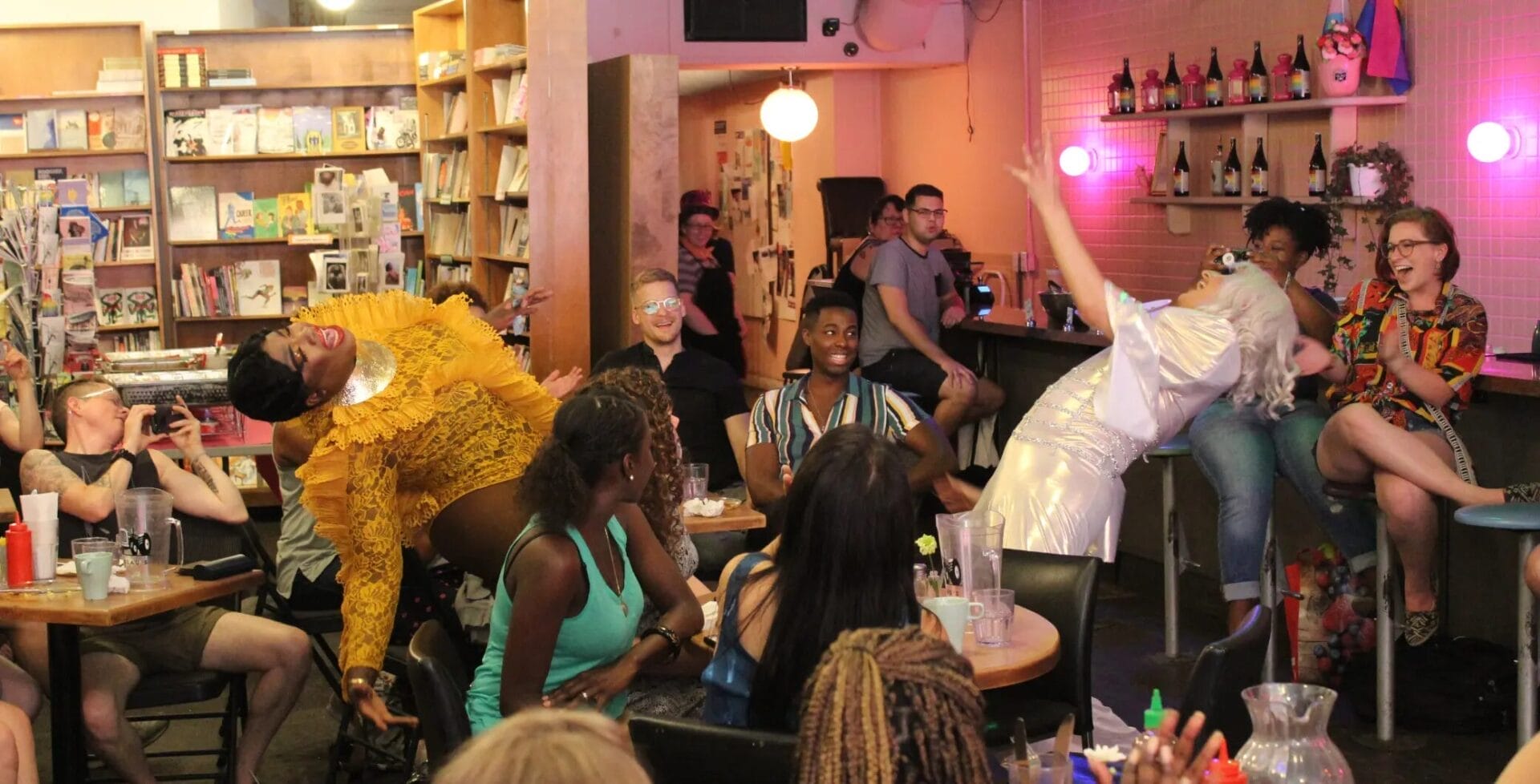 drag performance at glad day bookshop