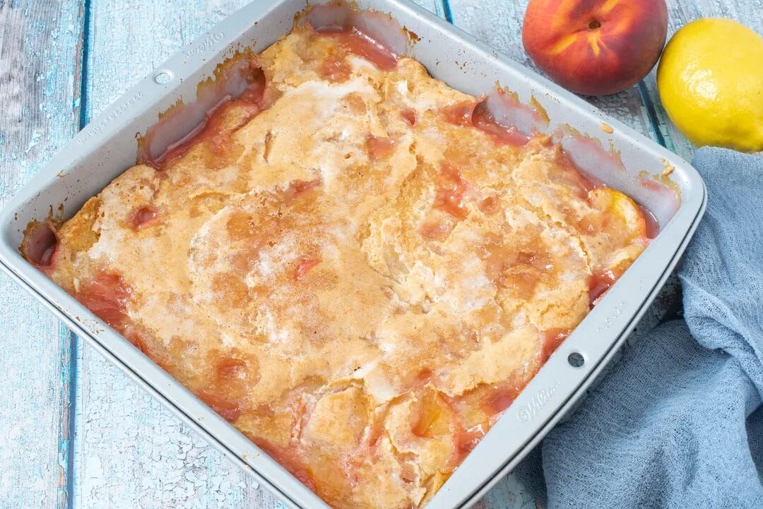 Peach Cobbler with Hot Sugar Crust