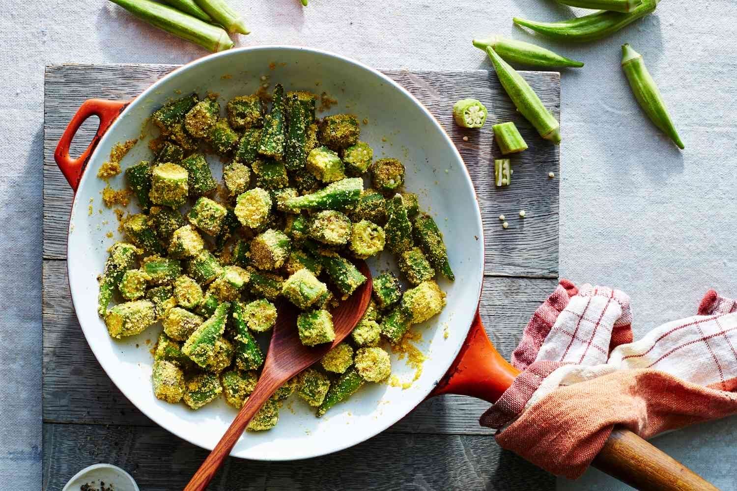 Pan-Fried Okra with Cornmeal Summer Recipes