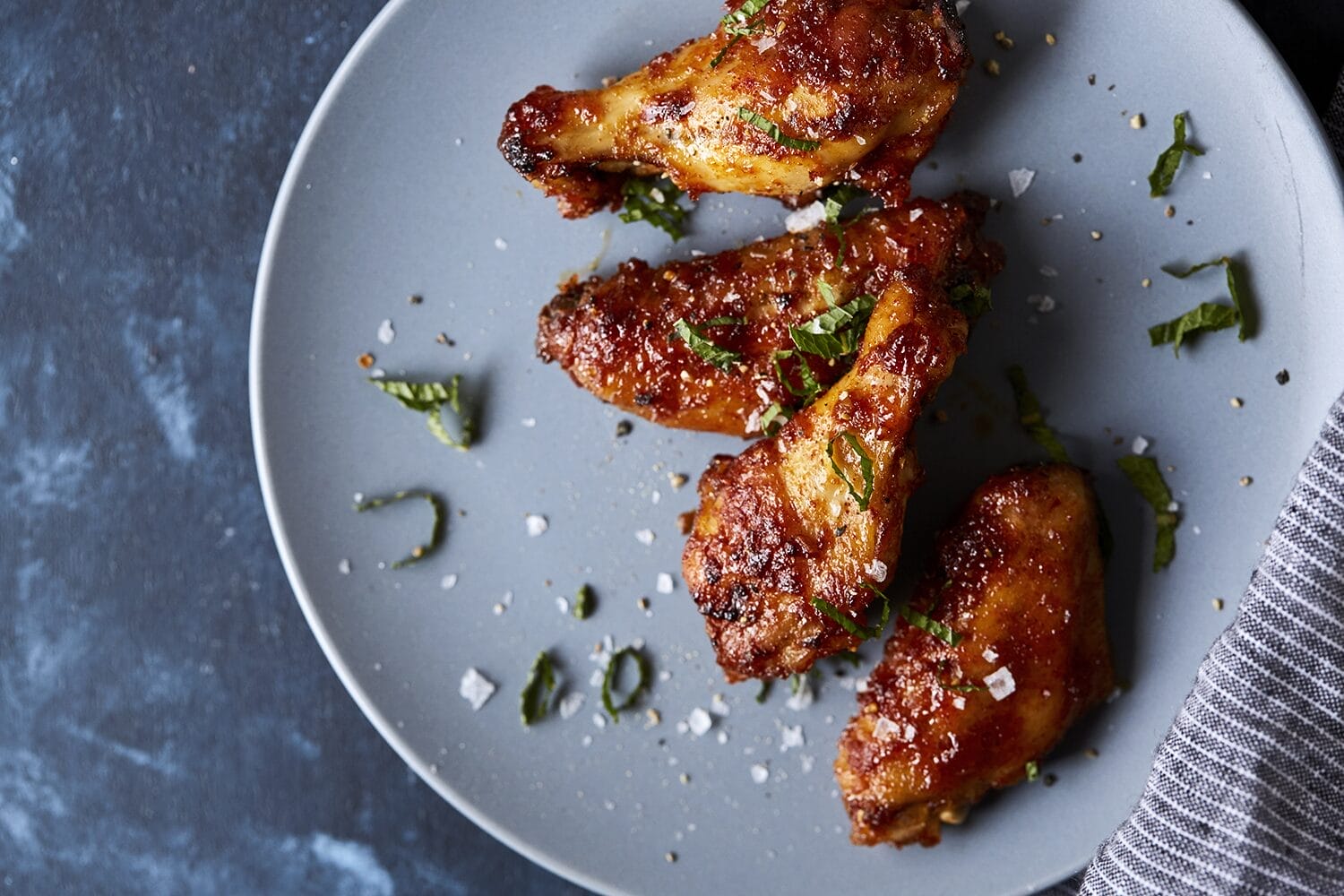 Sticky Bourbon Glazed Chicken Wings
