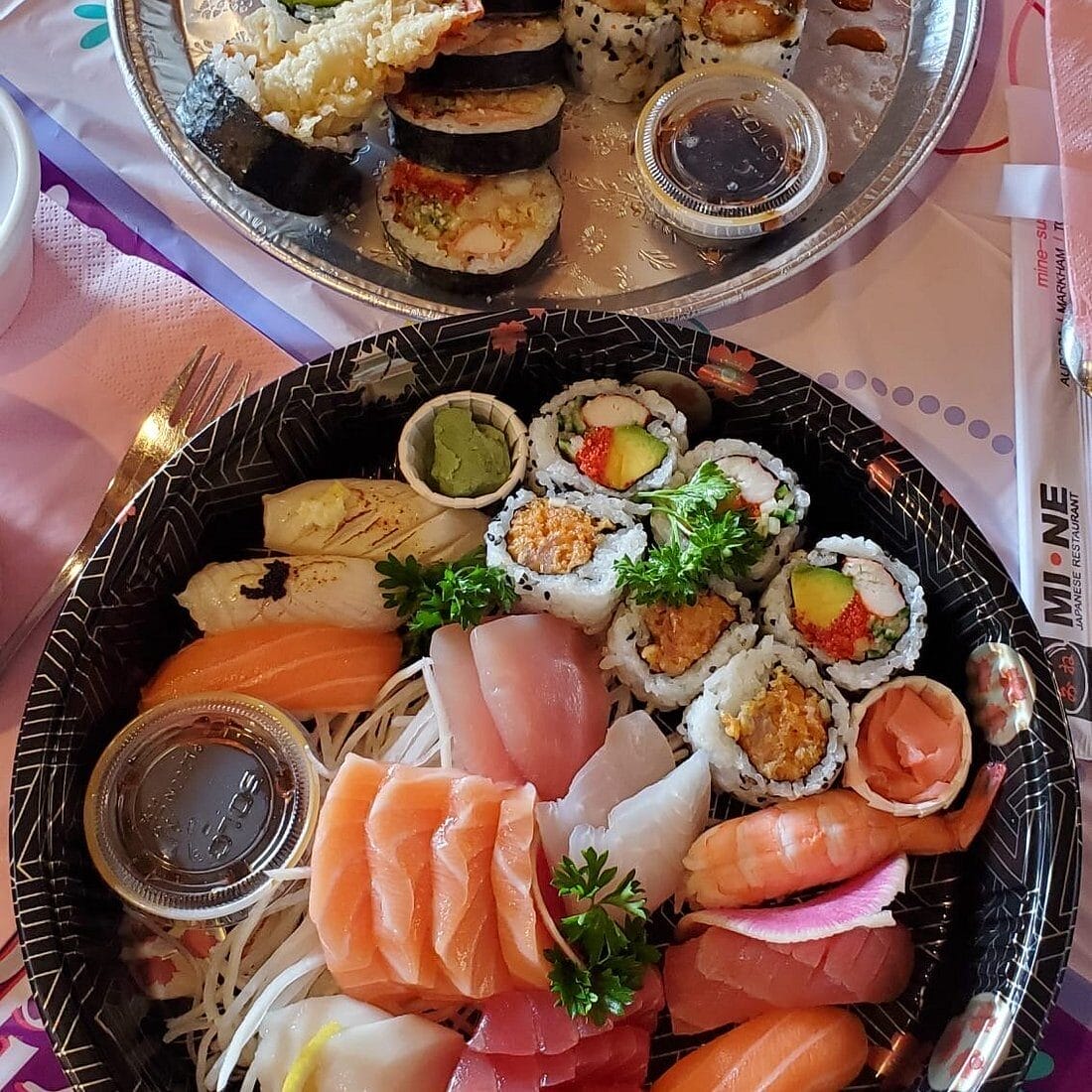 sushi from the restaurant