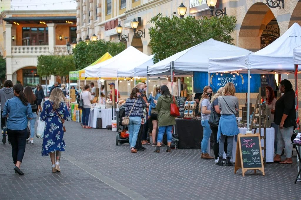 Spring market in Toronto with handmade vendors and flowers