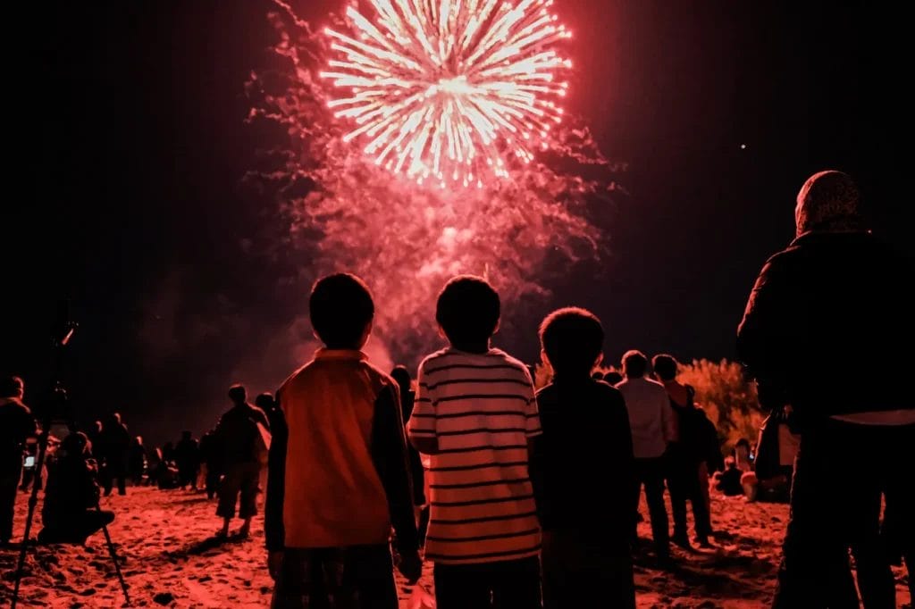 Fireworks view from Woodbine Beach Toronto