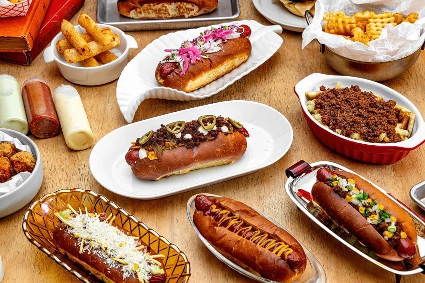Loaded hot dogs, fries, and comfort food dishes from Tino’s Hot Dogs, one of the best affordable eats in Toronto under $15