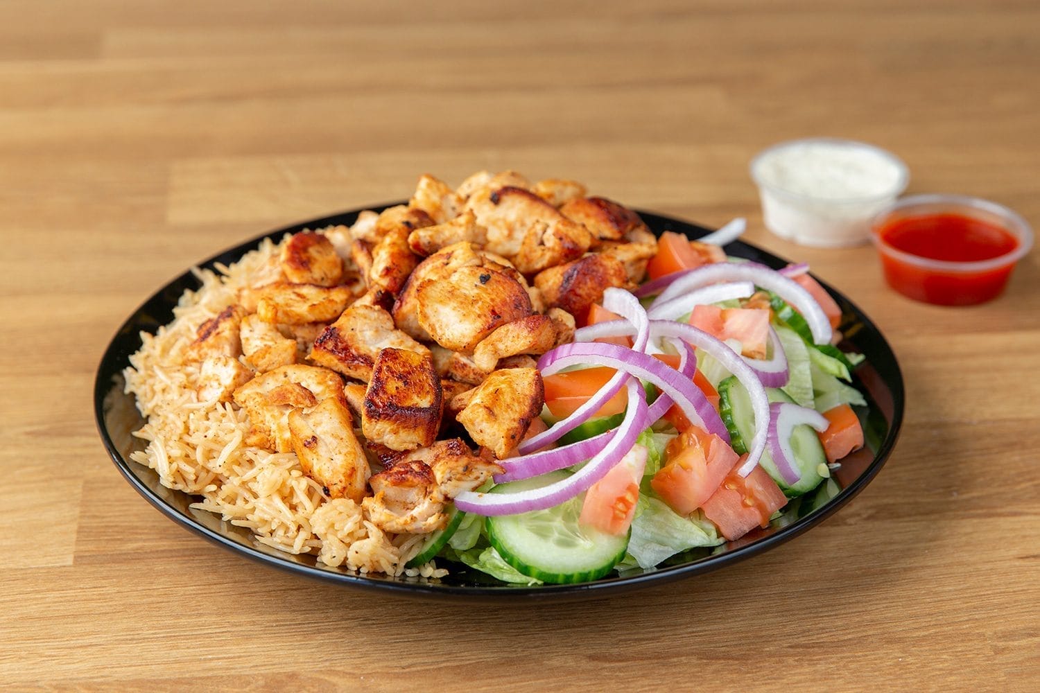 Rice and chicken meal from a Late Night Food Spot at Lonzo's