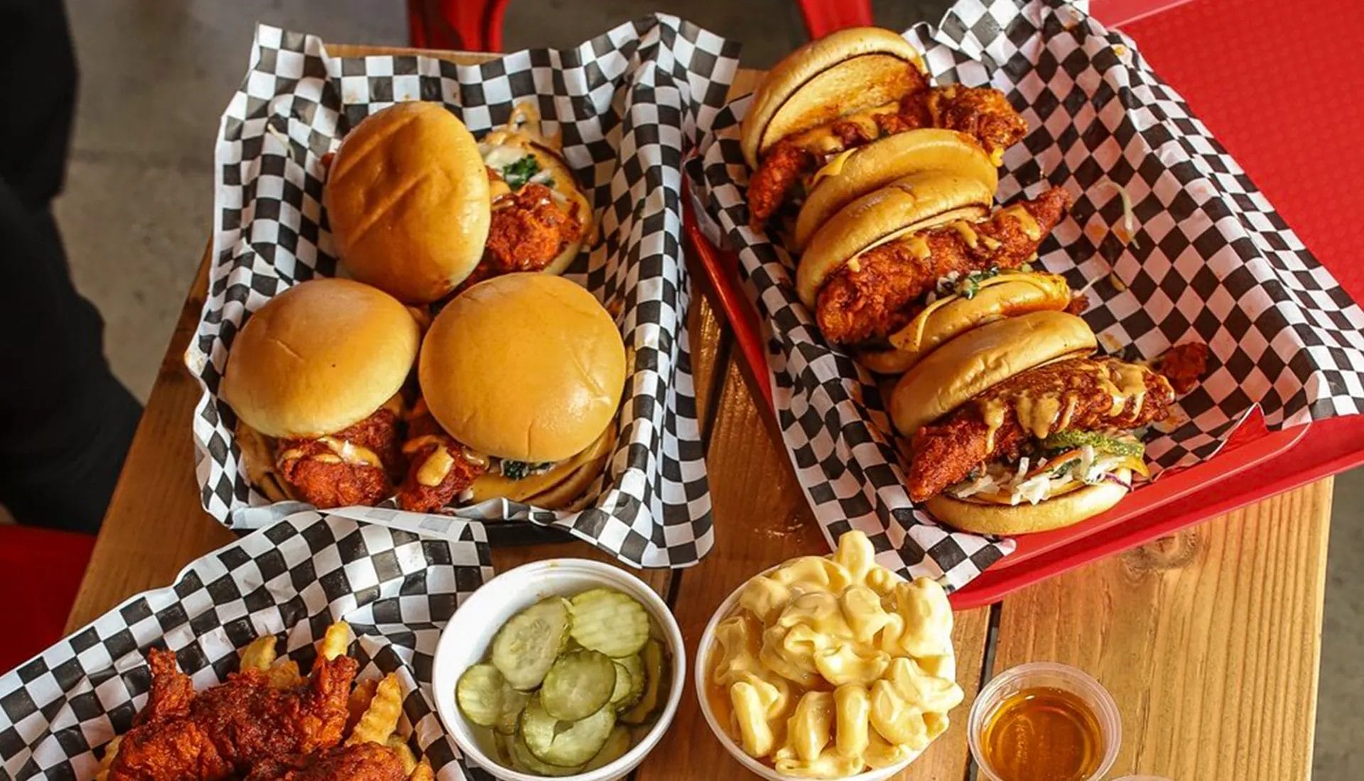 Sliders from a Late Night Food Spot at Dave's Hot Chicken