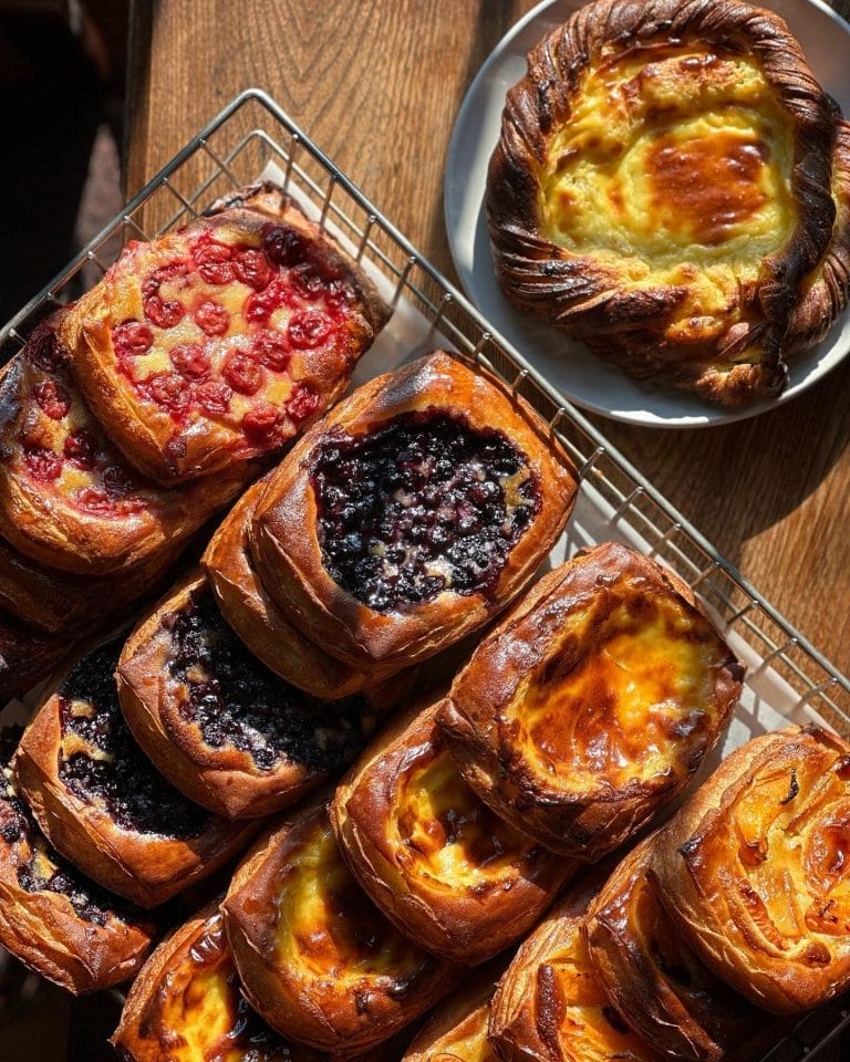 French pastries and fruit danishes from Bisou Toronto bakery and café