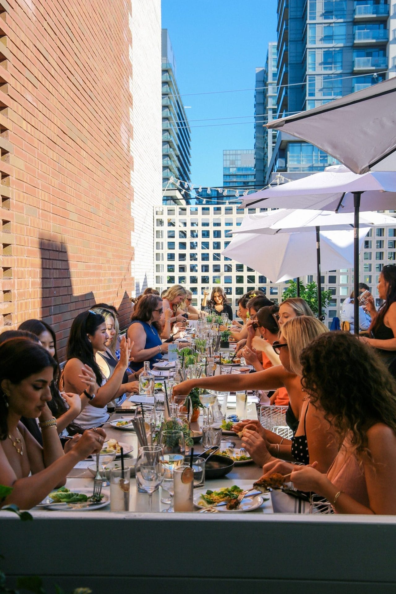 Drake Sky Yard is a well-known Queen West rooftop that blends music, cocktails, and easygoing dining in a laid-back, social atmosphere.