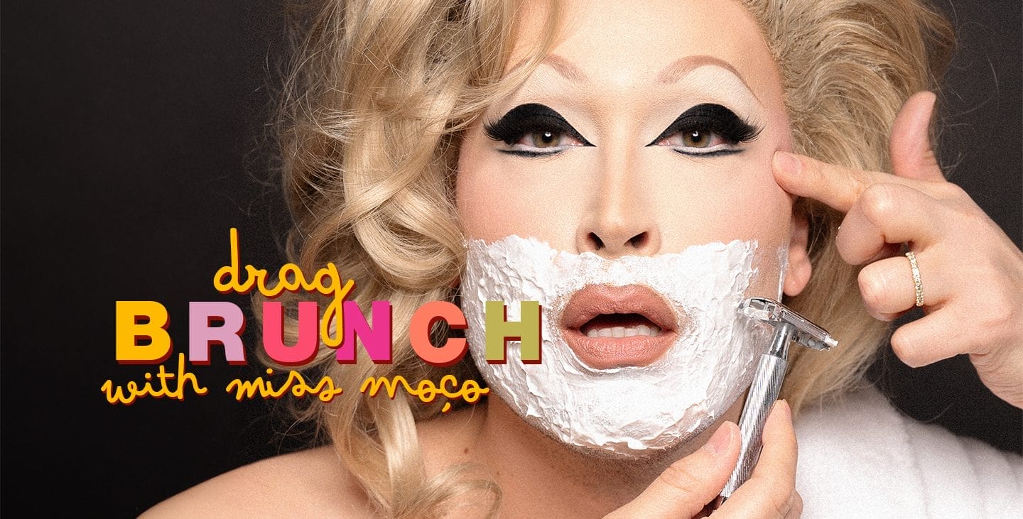Best drag brunches in Toronto promotional image for a drag brunch event hosted at The Drake Hotel.