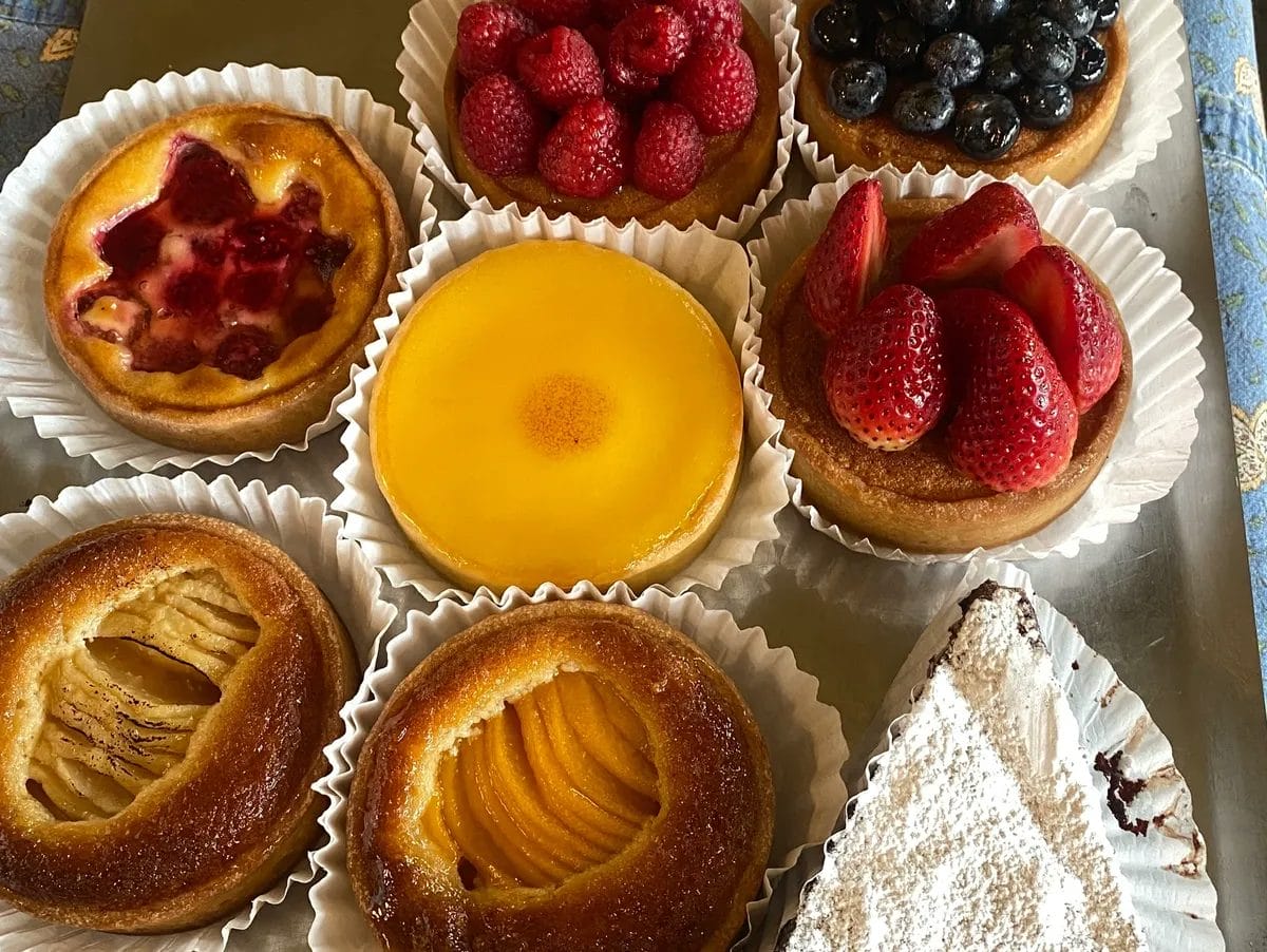 French pastries and fruit danishes from Bonjour Brioche bakery in Toronto