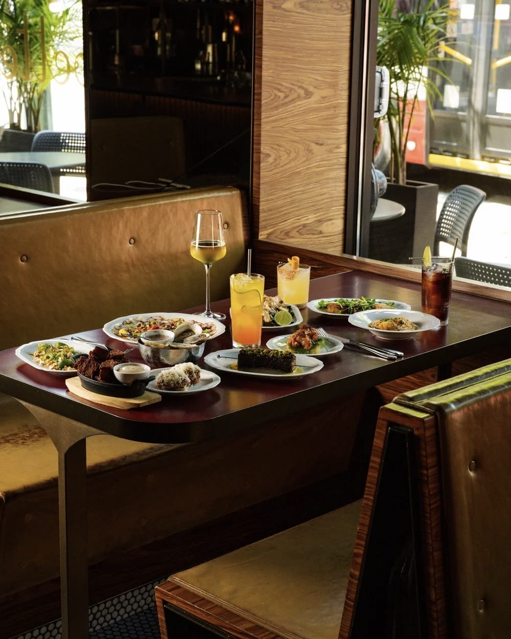 French-inspired comfort food and cocktails served inside Aloette's stylish downtown Toronto dining room