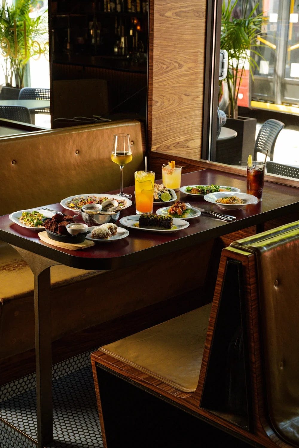 French-inspired comfort food and cocktails served inside Aloette's stylish downtown Toronto dining room